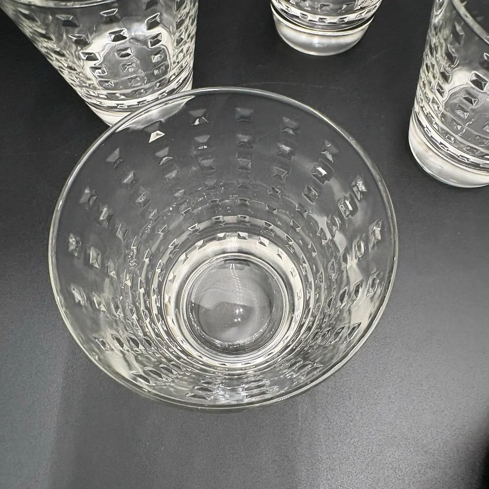 Rigolleau Noa Cuadrado‎ Optic Squares Tumbler Glass 12 Oz Clear 4 3/4